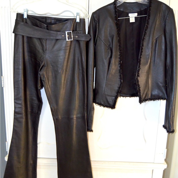Cache Jackets & Blazers - Leather Jacket / pant. Cache
